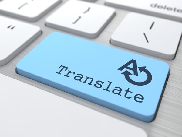 Translating Concept. Translate Button on Modern Computer Keyboard.